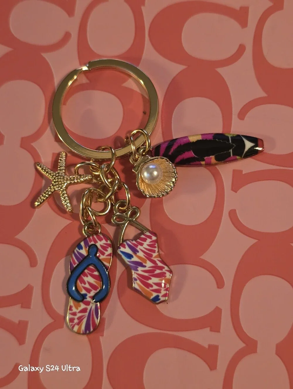 Beach Theme Bag Charm/ Keychain NEW